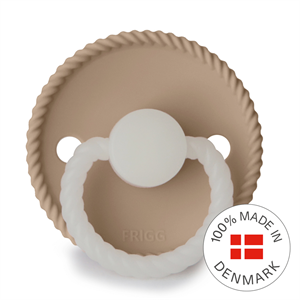 FRIGG Rope - Round Silicone Pacifier - Croissant Night - Size 1